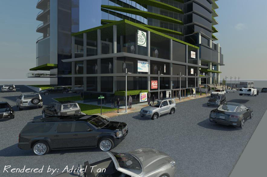 Corner view (retail spaces)