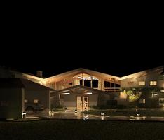 Front of lake house