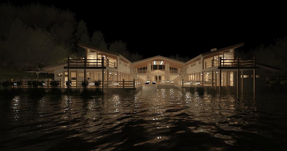 rear of lake house