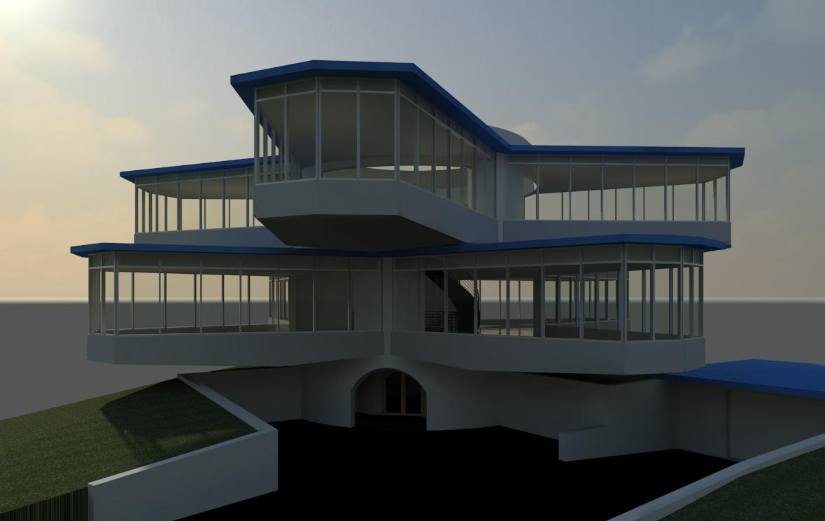 Knobb House, evening