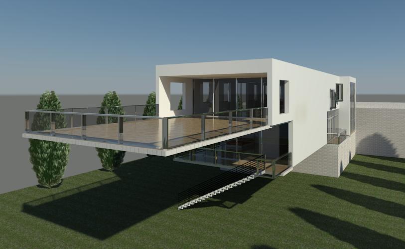 cantilevered house