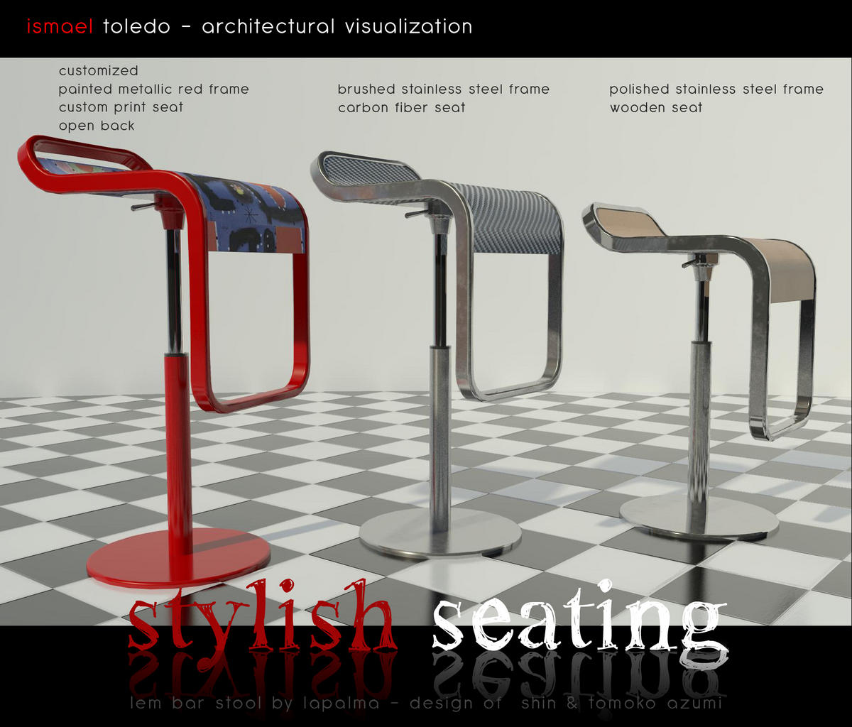 Lem Bar Stool by LaPalma