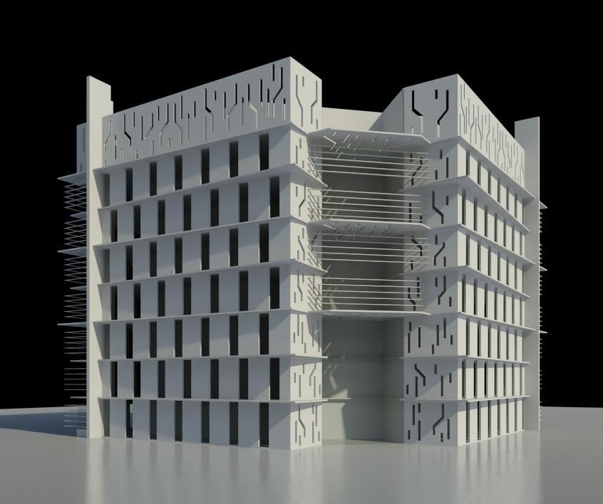 A CONCEPTUAL MASS OF AN OFFICE BUILDING