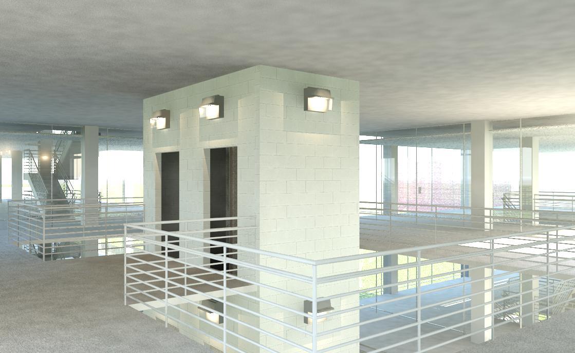 Commercial project stairwell rough