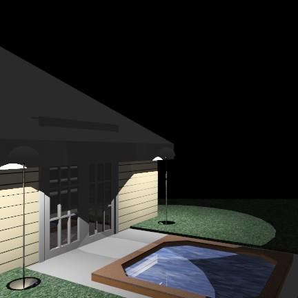 Backyard Night View
