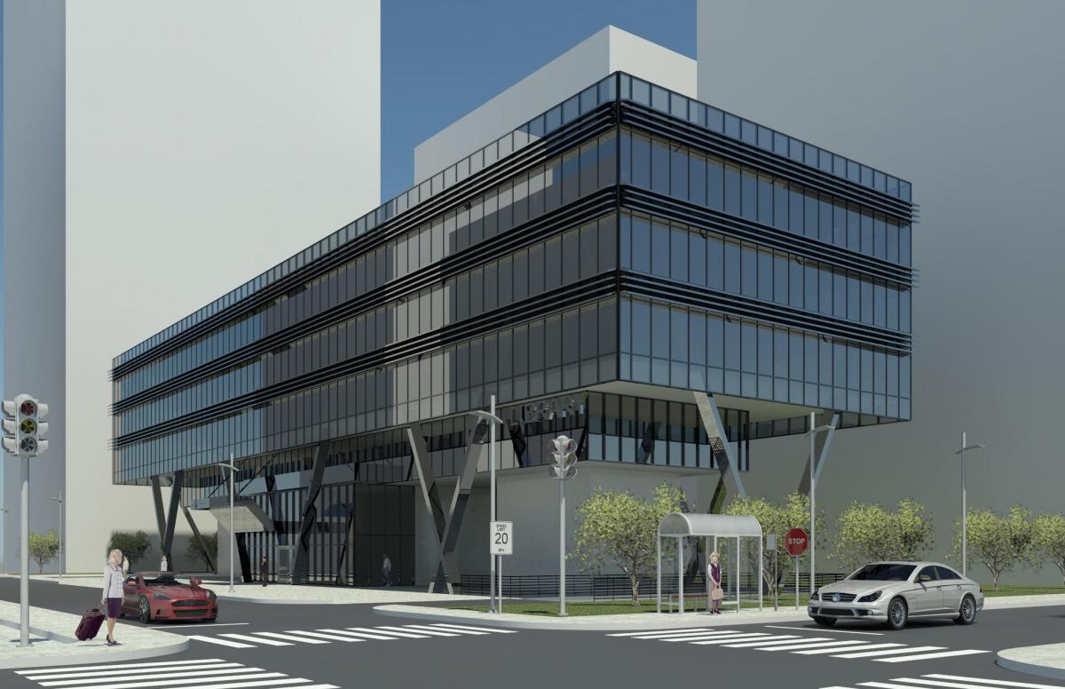 low rise office building