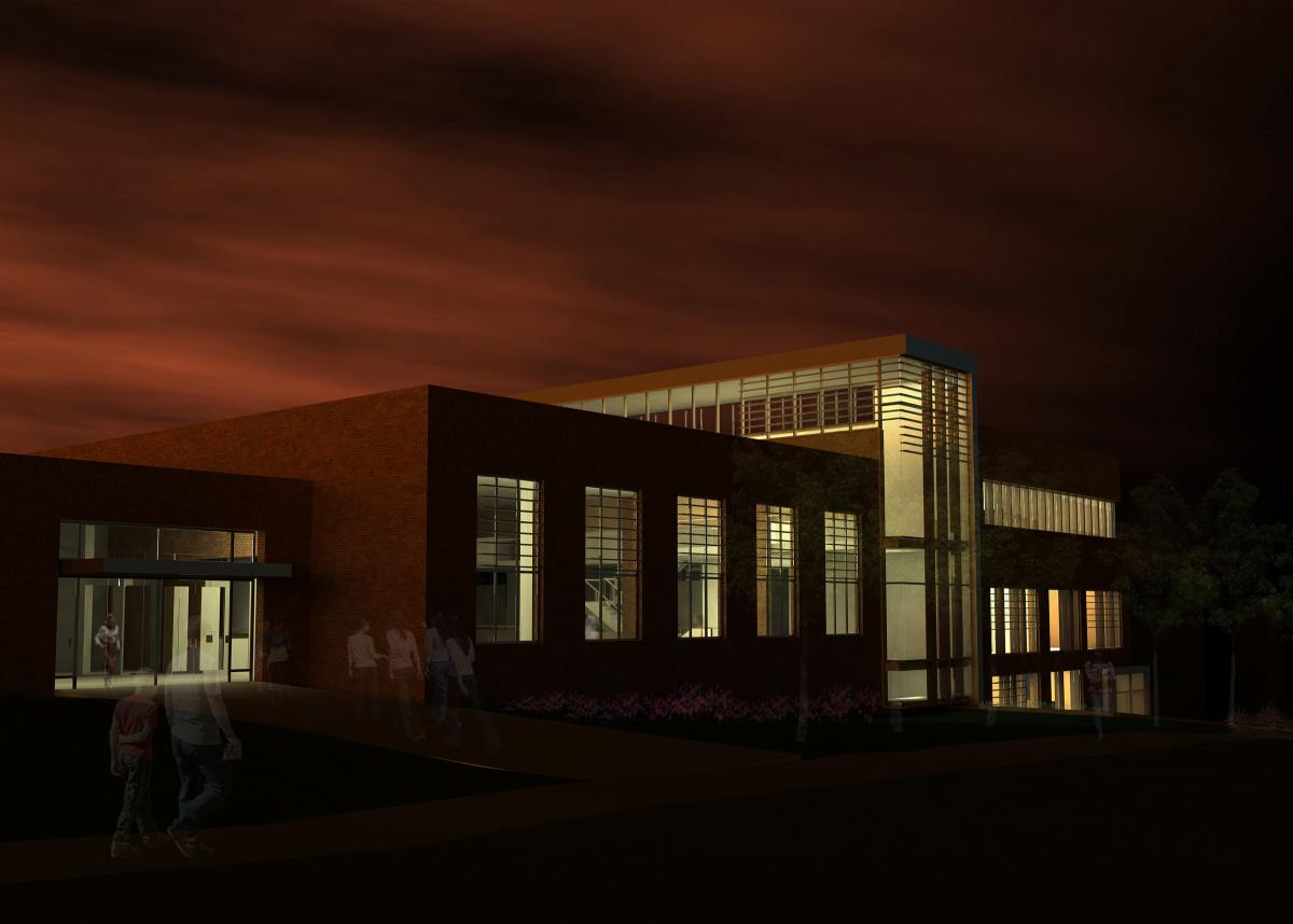 Library at night