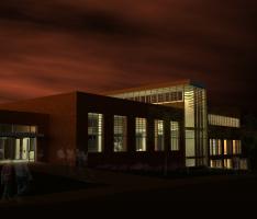 Library at night