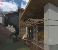 Split Rowhouse Backyard