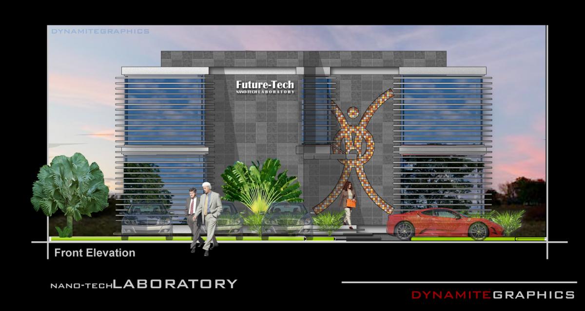Modern Laboratory Front Elevation