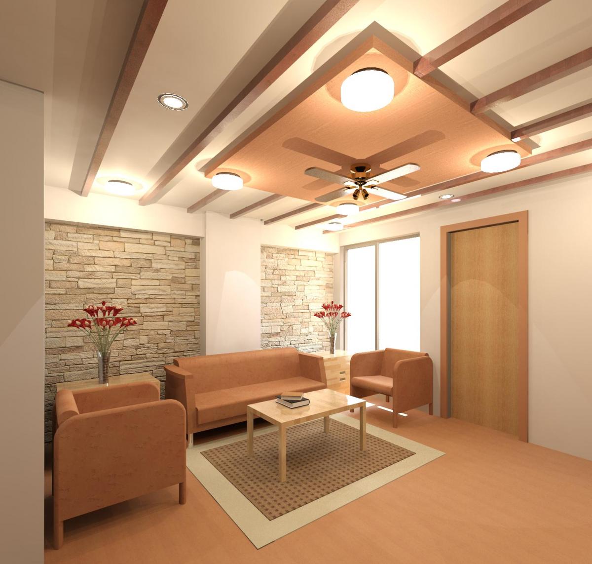 interior of drawing cum living room