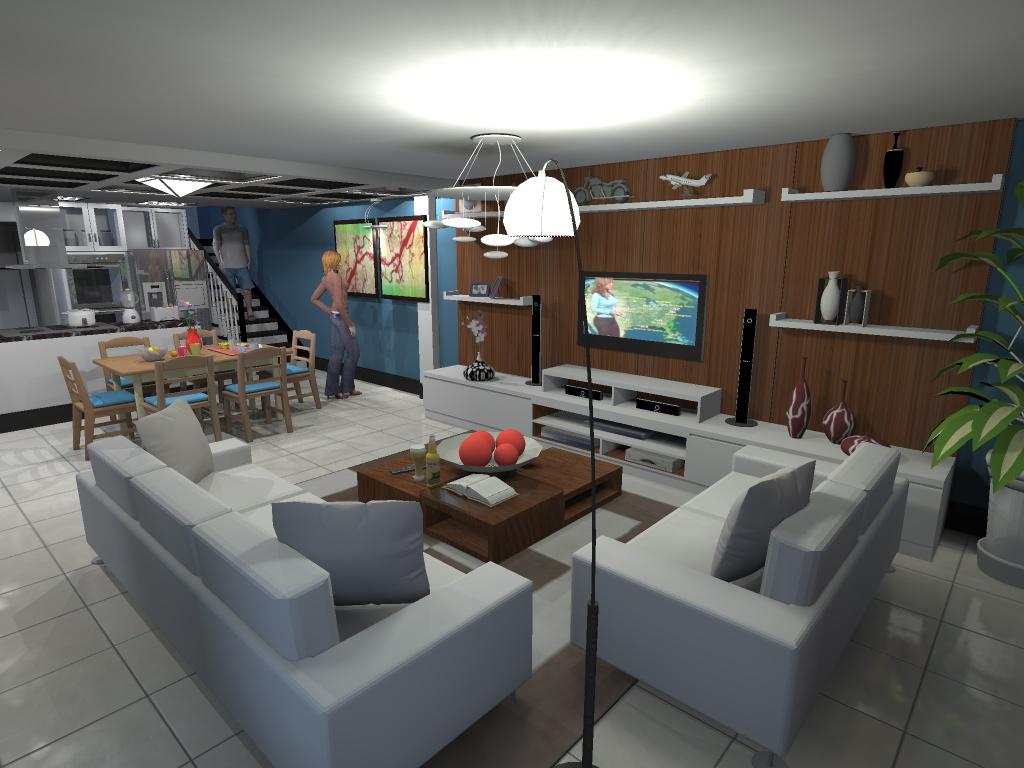 Figueroa House Living-dining view