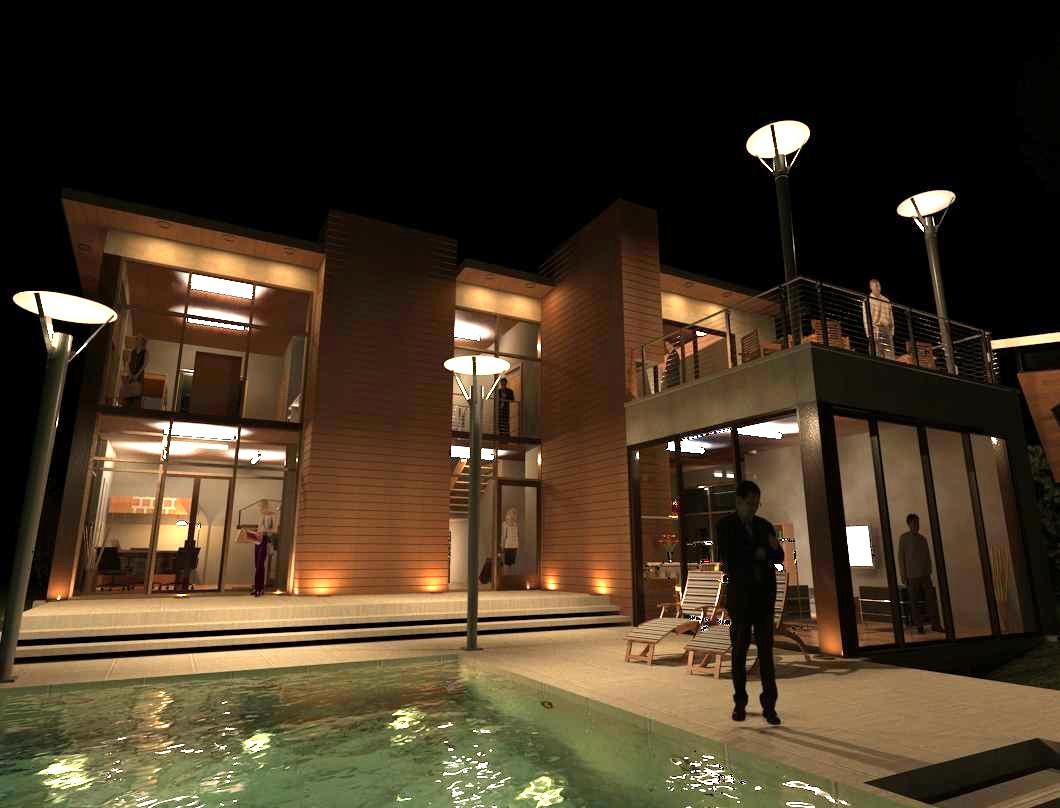 exterior night render