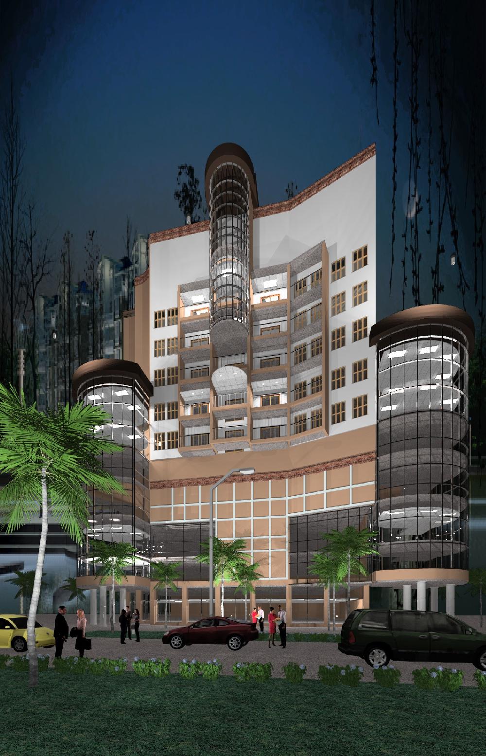 office bldg-night time by nventura
