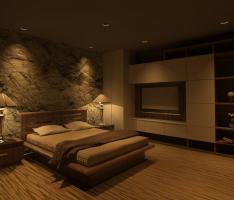 Exposed Rock in Bedroom