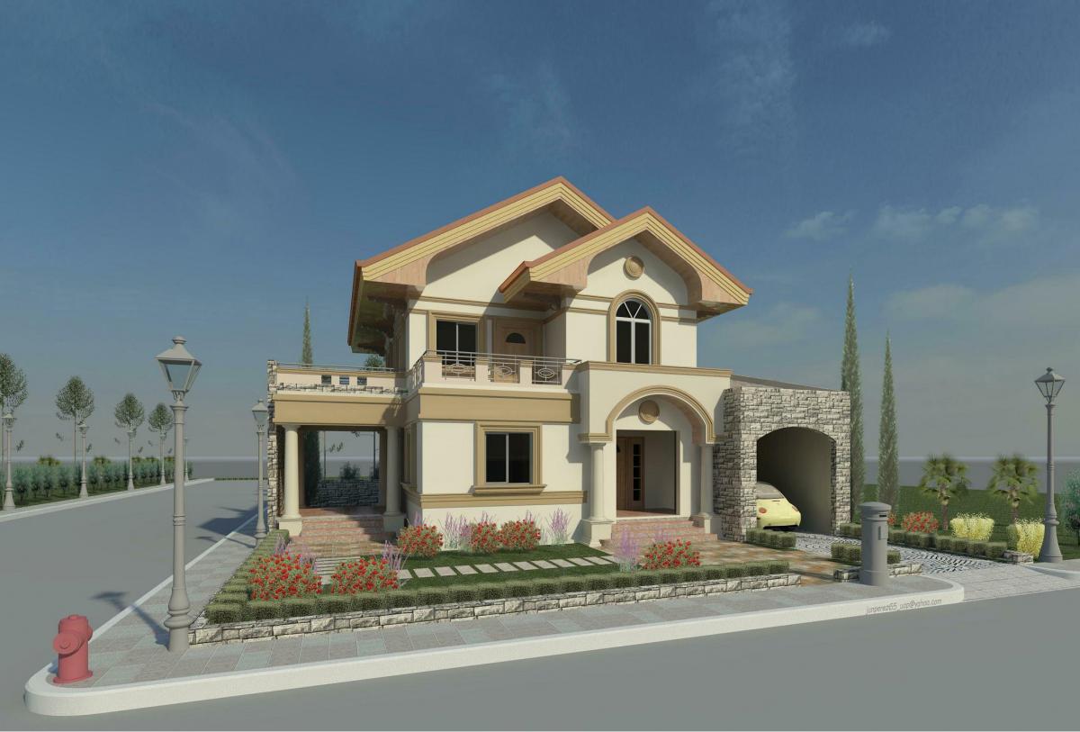 Pure Revit 2013 Render-2 Story Residence