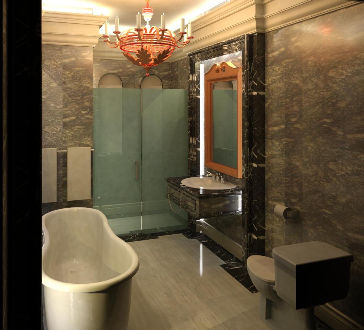 classic bathroom interior