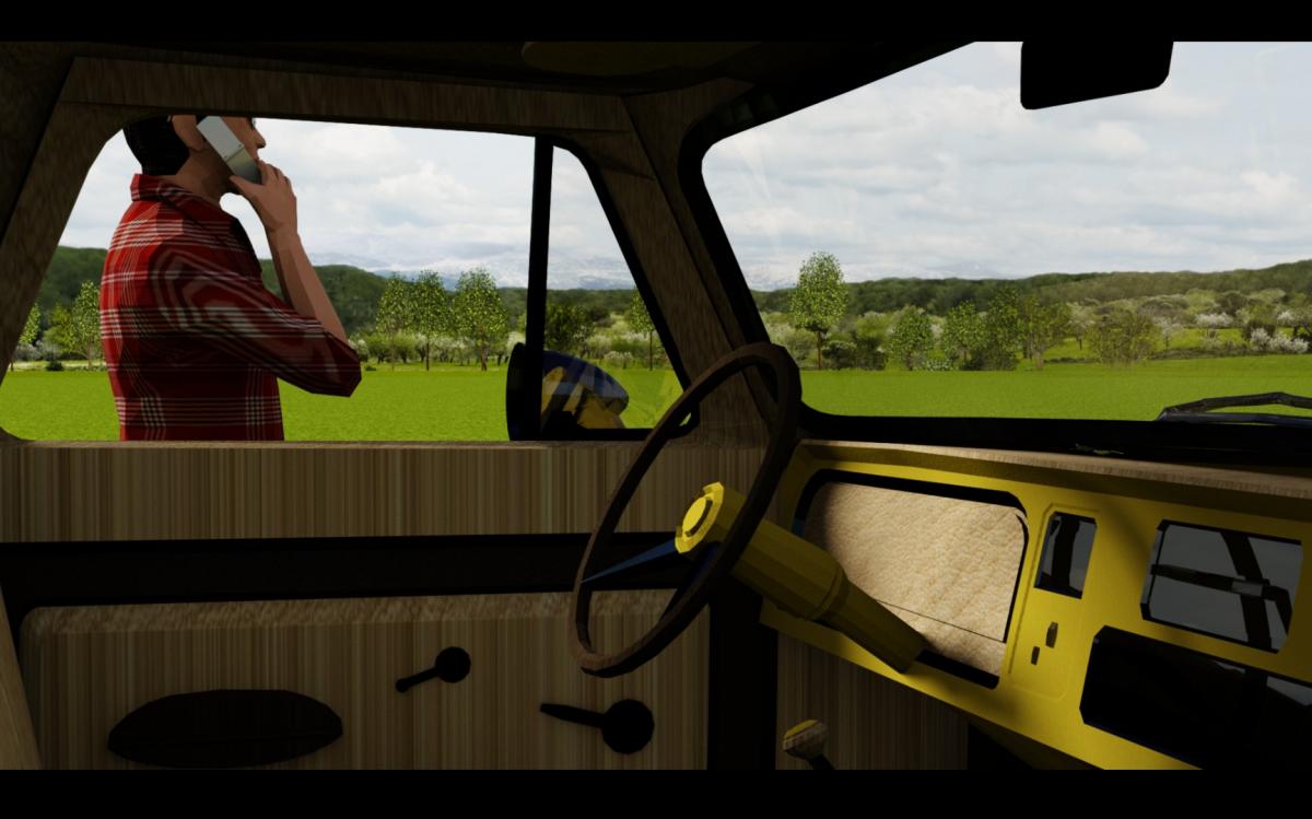 Truck interior view