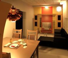 living and dining area
