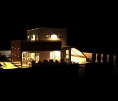 Modern 2 storey - night