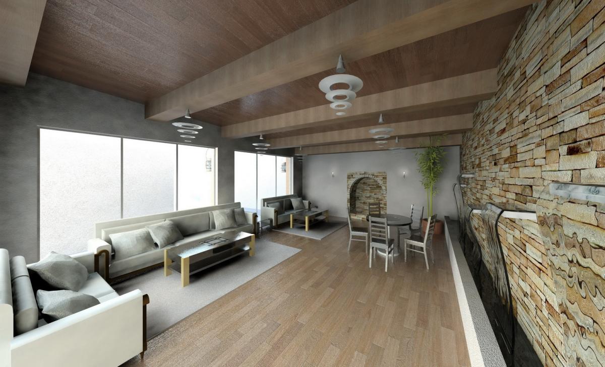 my first interior render