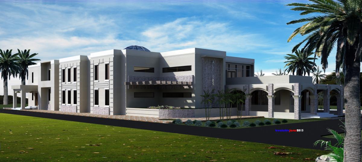 My Modern Arabic House Part 2-Men's Building Entra