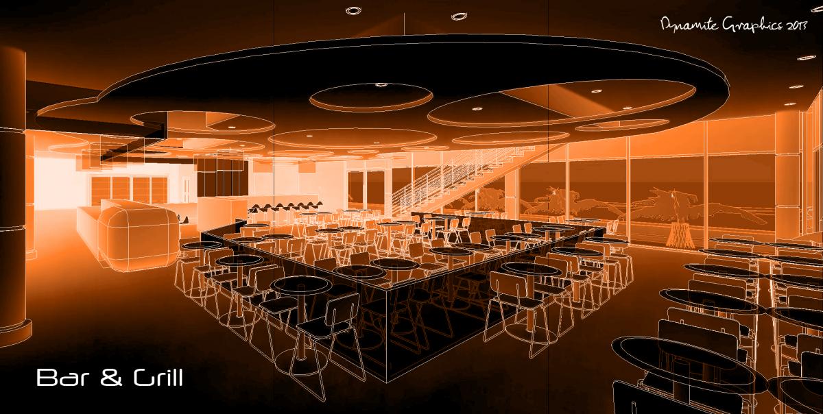 Bar and grill interior