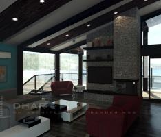 Lakefront House - Living Room