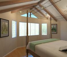 Open Rafter Bedroom