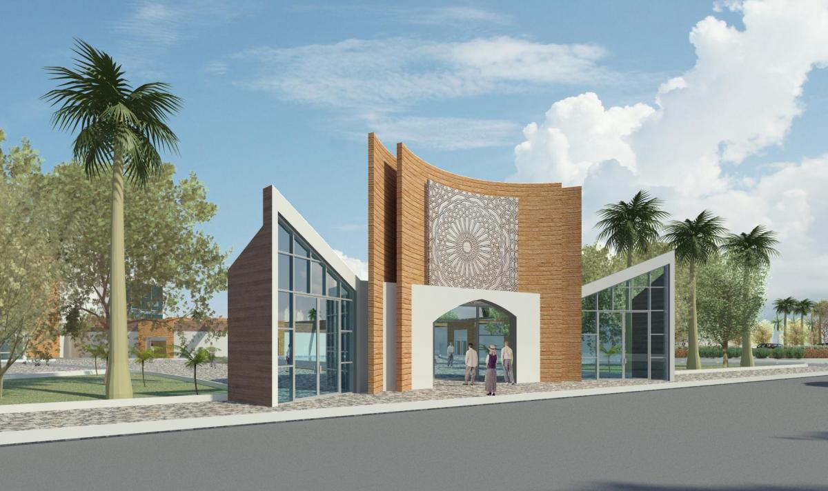 entrance of complex