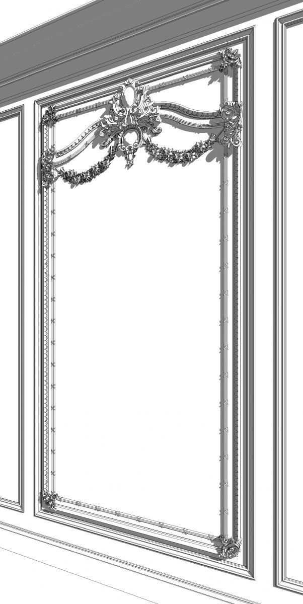 Carved Versailles Wall Panel
