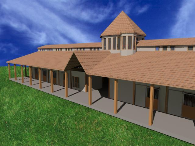 Horse barn