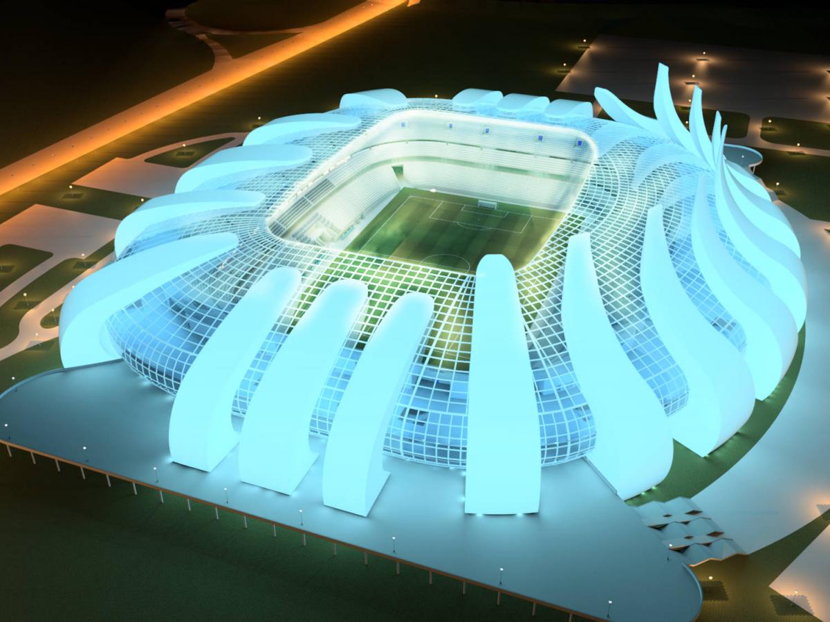 Stadium nighttime