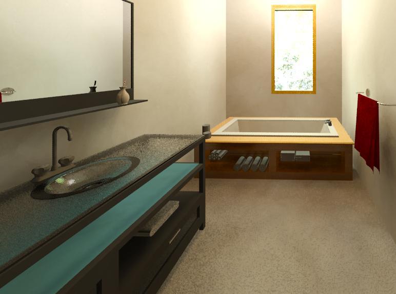 "I call it the royal bathroom"