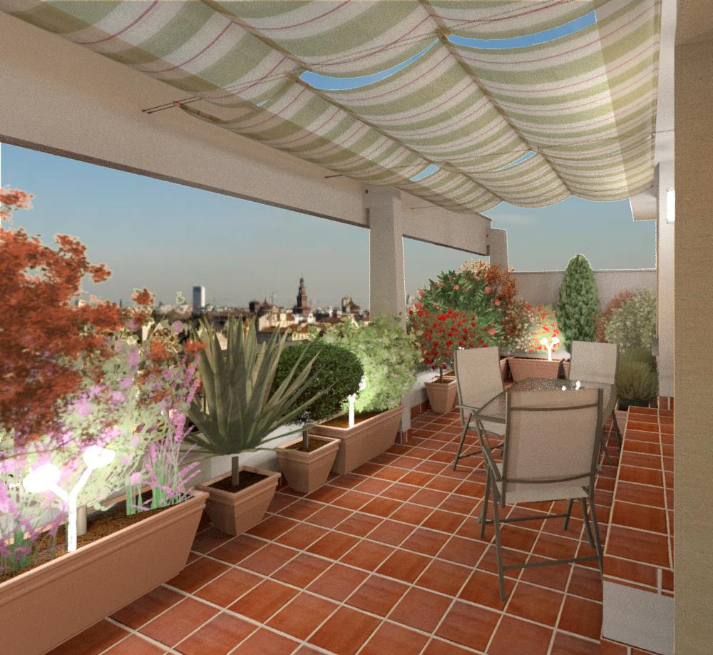 terrace in Milan