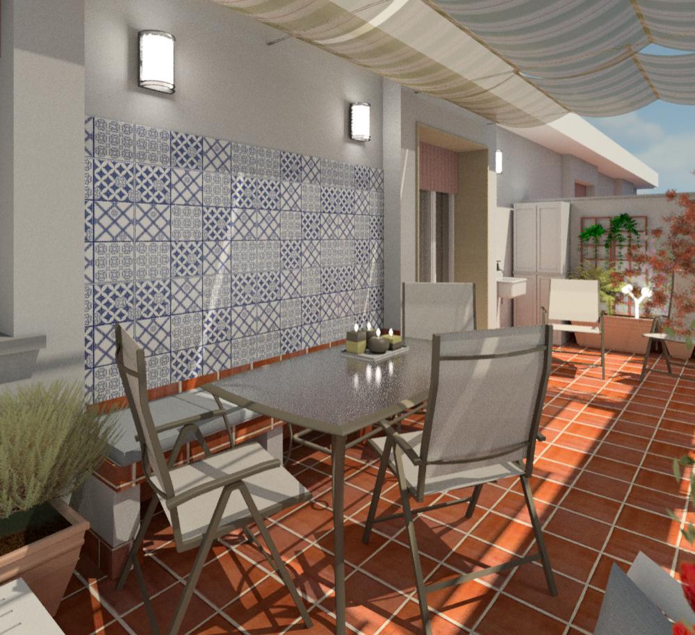terrace in Milan