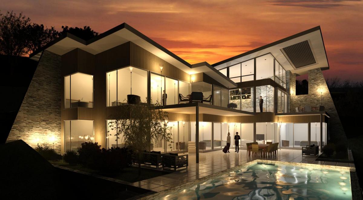 Night view new home