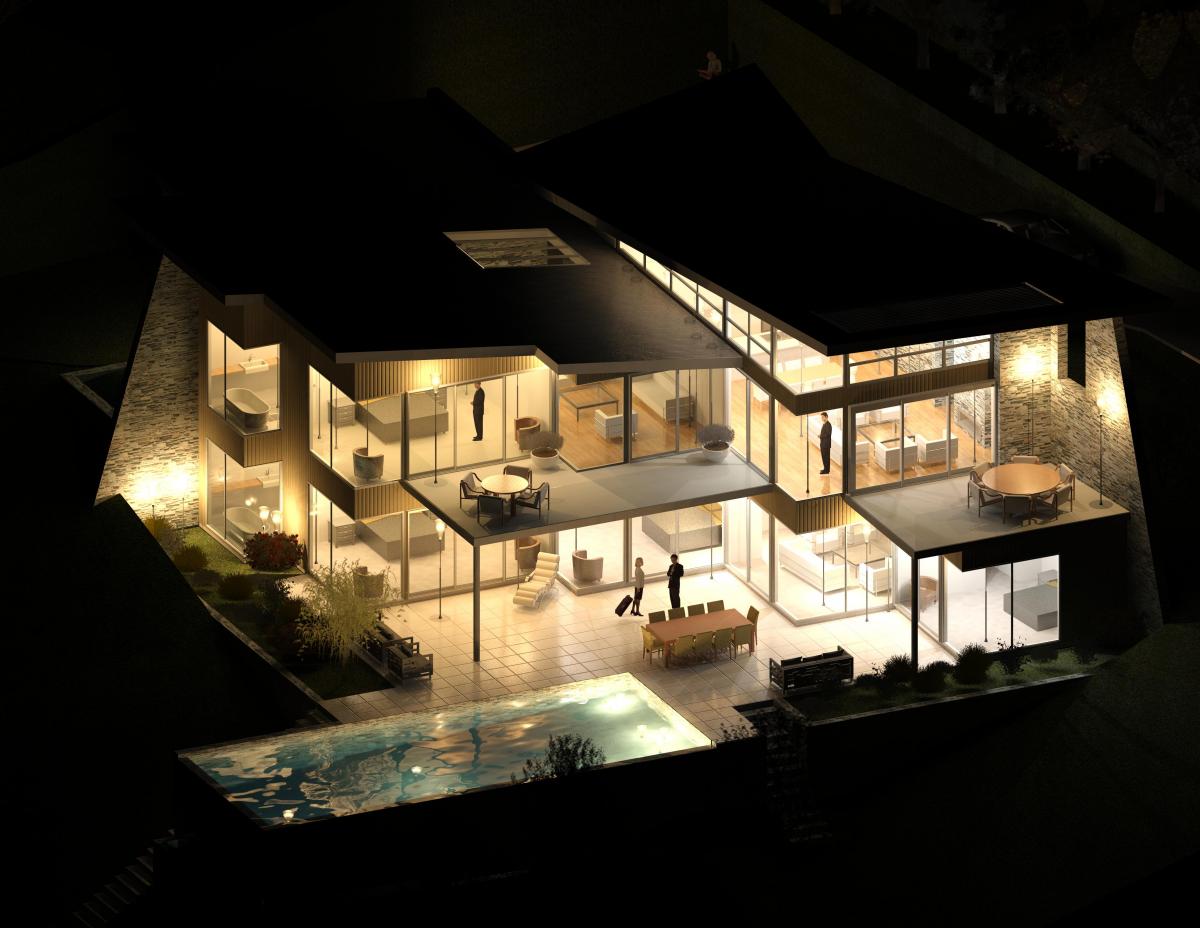 Aerial View at Night