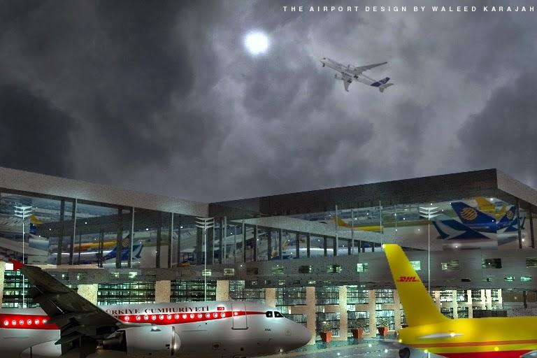Night Airport View