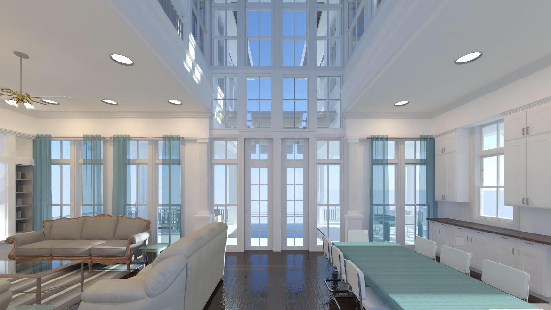 Interior living/dining rendering