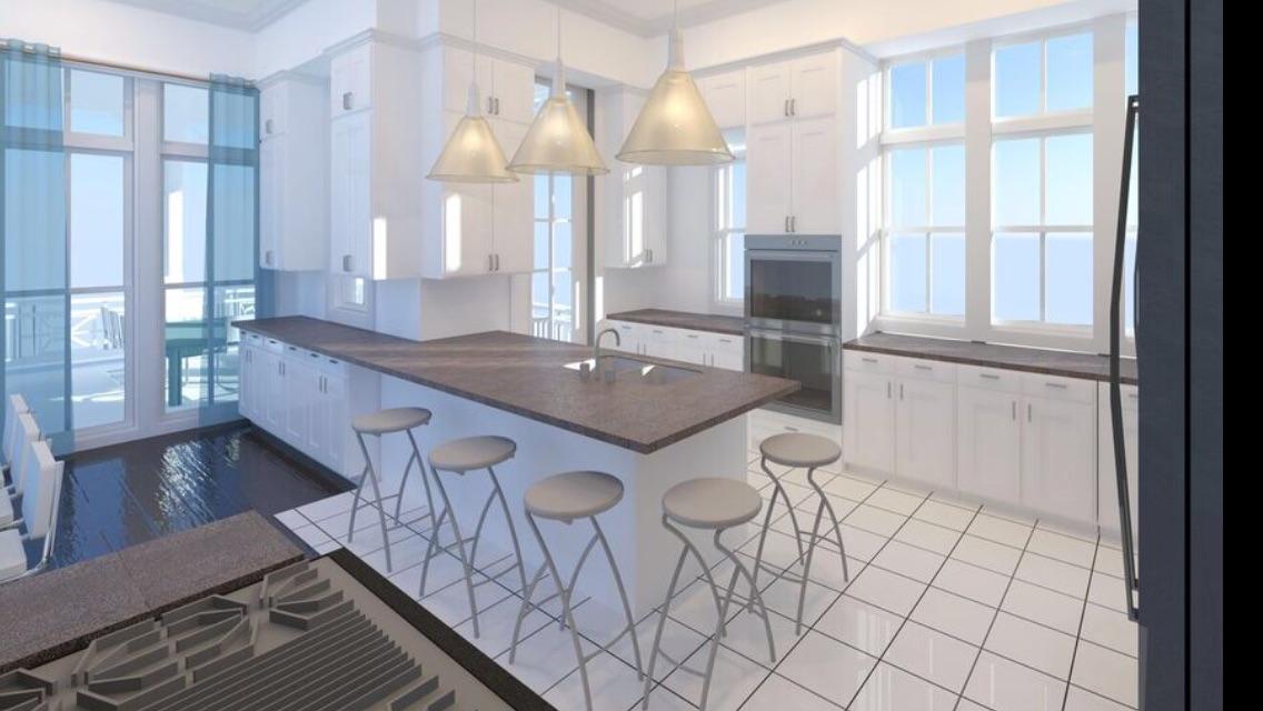 Interior kitchen rendering