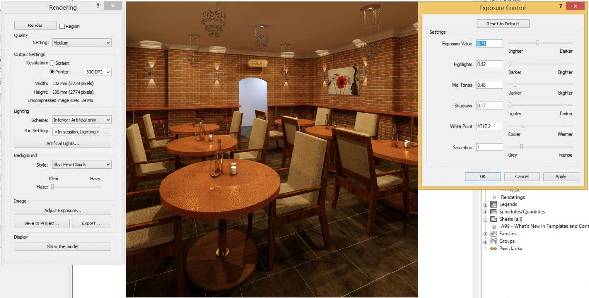 Restaurant Render - Settings