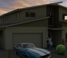 House at sunset