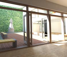 Courtyard space in museum (Student Project)