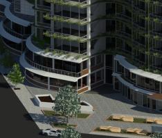 High rise Plaza area