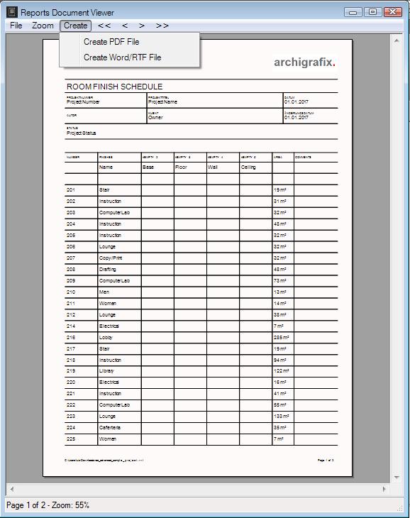 Reports Preview