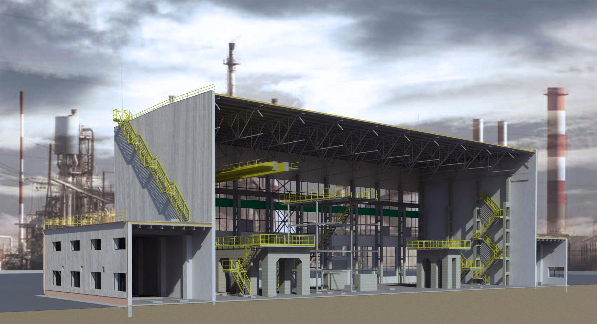 Compression building - Section