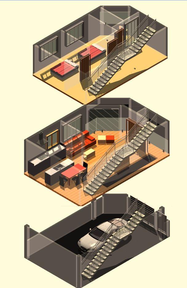 3d level view