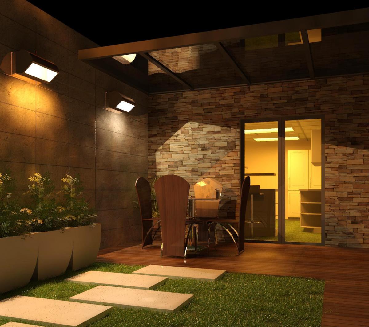 Simple Backyard Scene (Night)