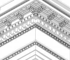 Corinthian Entablature Perspective view